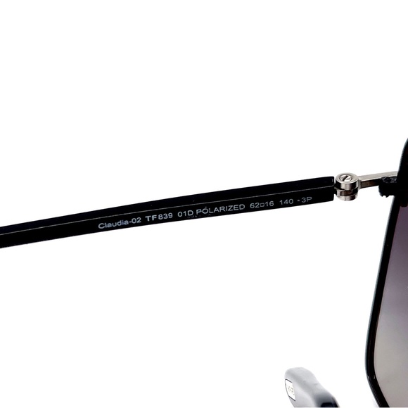Tom Ford sunglasses Claudia-02 TF839 01D 62/16/140 Polarized Black Square Frame - Picture 12 of 13